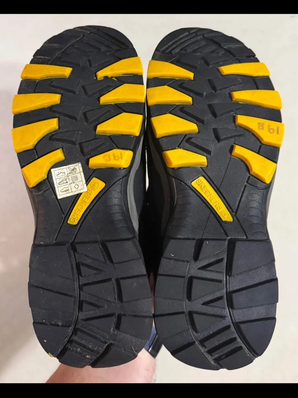 Skechers Men's Gray and Yellow Steel-Toe Work Boots